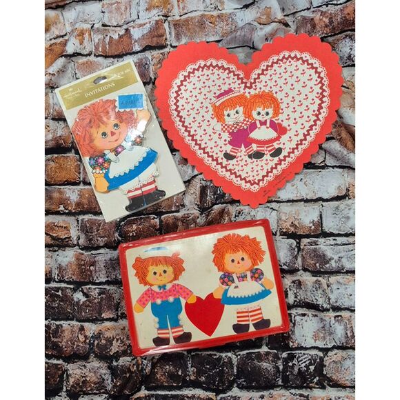 Vintage Raggedy Ann & Andy Invitations & Valentines Some NEW Collectible HTF - Picture 3 of 4